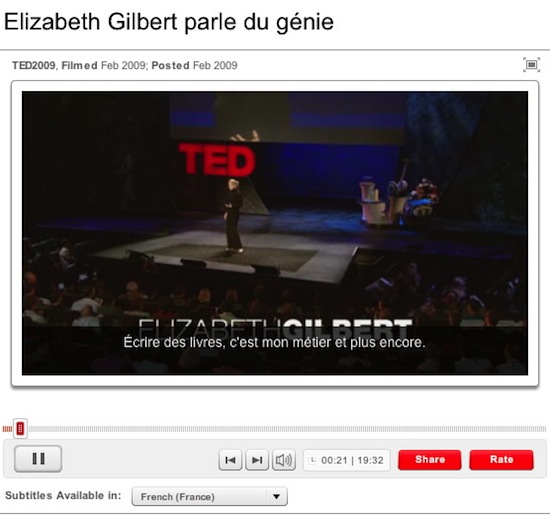 TED elizabeth Gilbert French